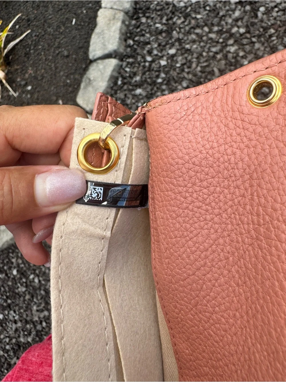 See by Chloé Blush Pink Pebbled Leather Wallet on Chain Crossbody
